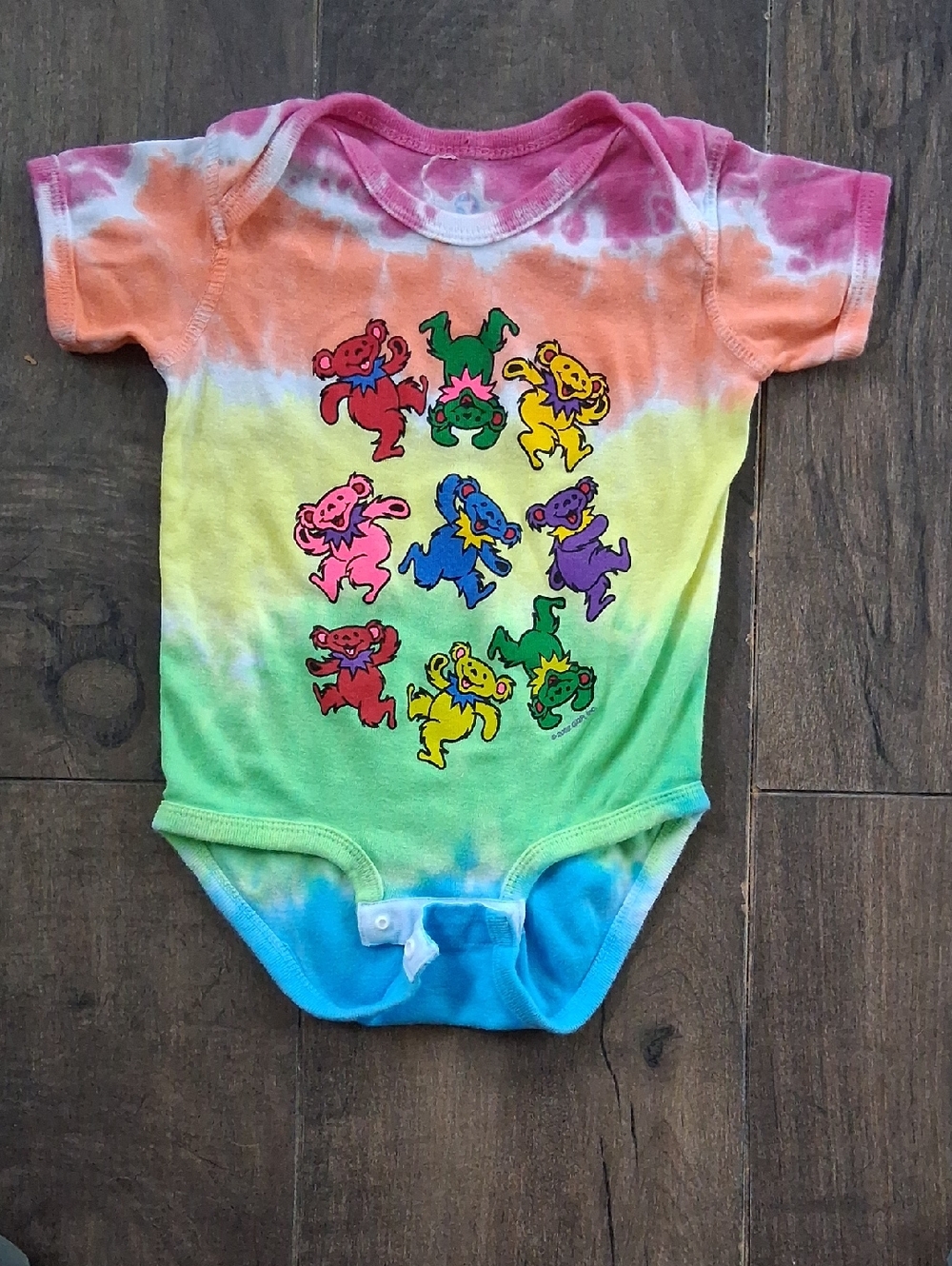 Vintage 2002 Liquid Blue Grateful Dead Tie Dye Onsie 12-18 Months